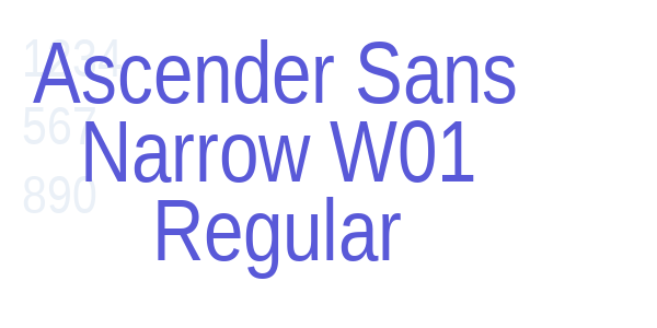 Ascender Sans Narrow W01 Regular font free