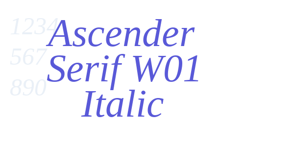 Ascender Serif W01 Italic font free