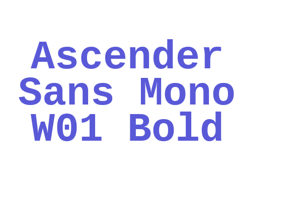 Ascender Sans Mono W01 Bold Font