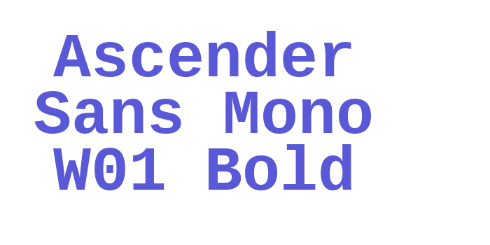 Ascender Sans Mono W01 Bold Font Download