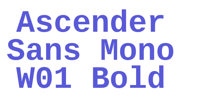 Ascender Sans Mono W01 Bold Font