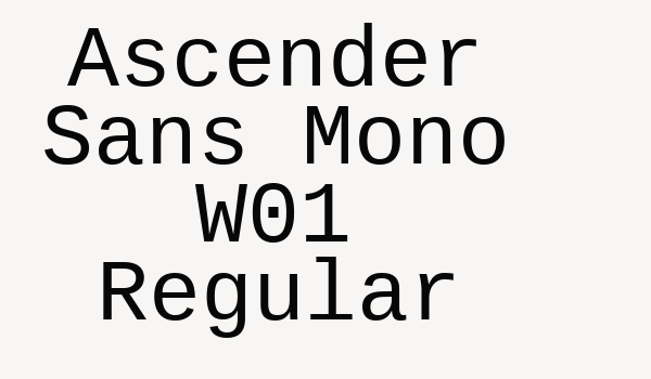 Ascender Sans Mono W01 Regular Font