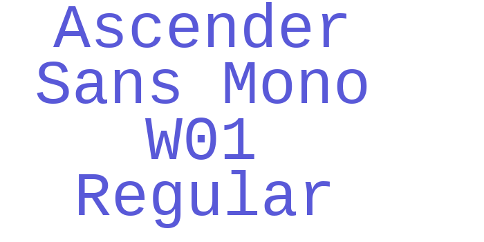 Ascender Sans Mono W01 Regular Font Download