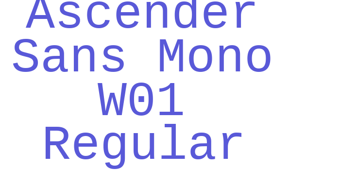 Ascender Sans Mono W01 Regular Font