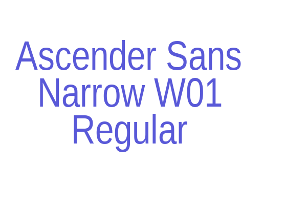 Ascender Sans Narrow W01 Regular Font