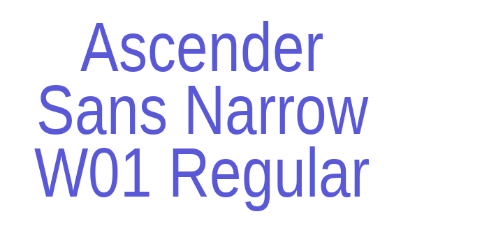 Ascender Sans Narrow W01 Regular Font