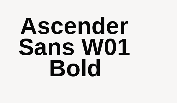 Ascender Sans W01 Bold Font