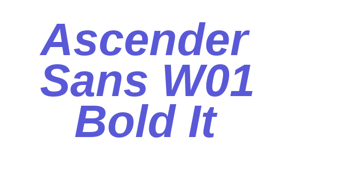 Ascender Sans W01 Bold It Font Download