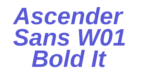 Ascender Sans W01 Bold It Font