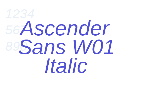 Ascender Sans W01 Italic