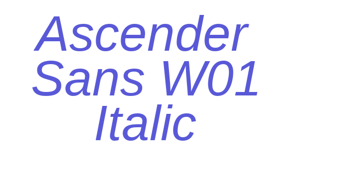 Ascender Sans W01 Italic Font