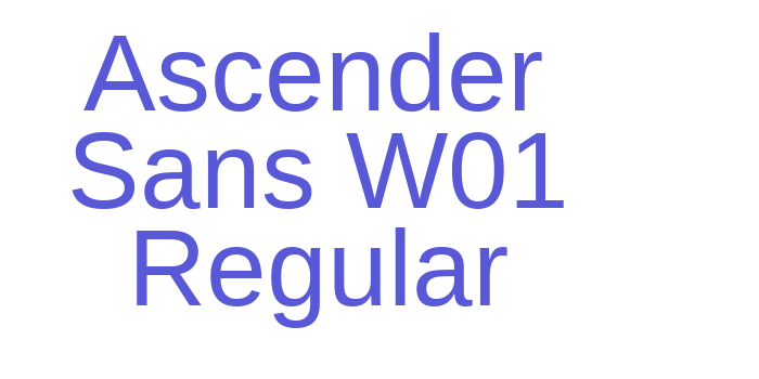 Ascender Sans W01 Regular Font