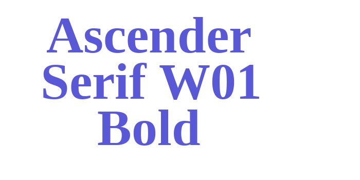 Ascender Serif W01 Bold Font