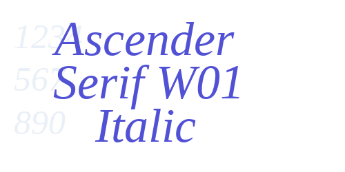 Ascender Serif W01 Italic-font-download