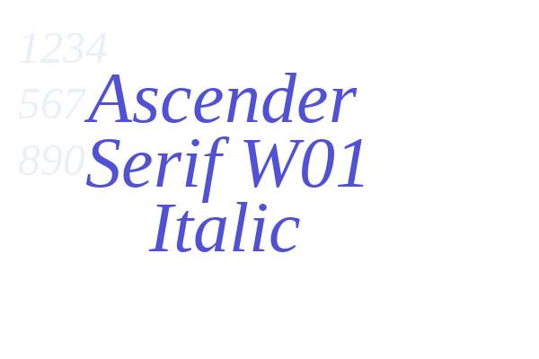 Ascender Serif W01 Italic