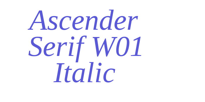 Ascender Serif W01 Italic Font