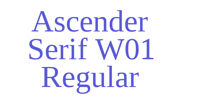 Ascender Serif W01 Regular Font