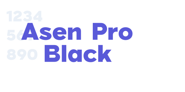 Asen Pro Black font free