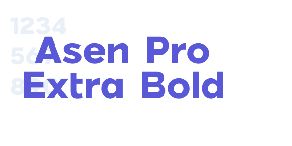 Asen Pro Extra Bold font free