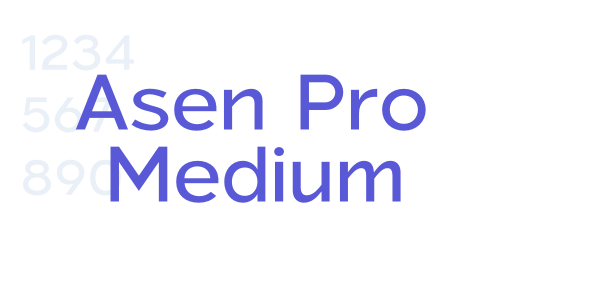 Asen Pro Medium font free