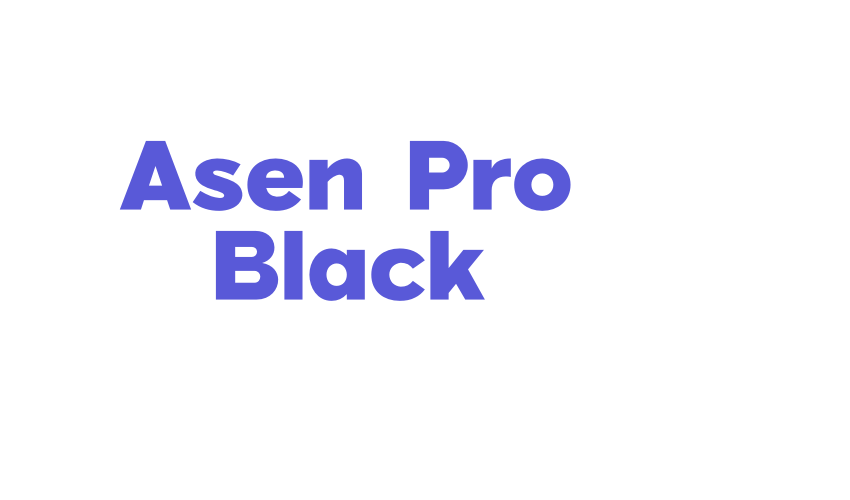 Asen Pro Black Font Download