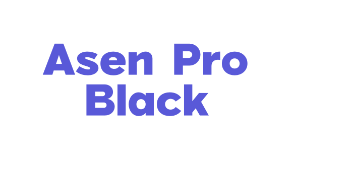 Asen Pro Black Font Download