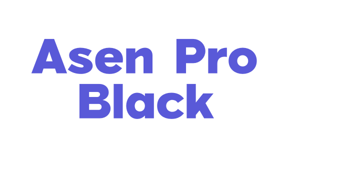 Asen Pro Black Font