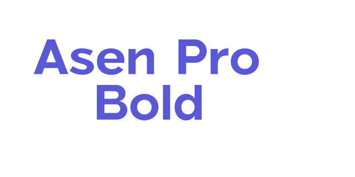 Asen Pro Bold Font