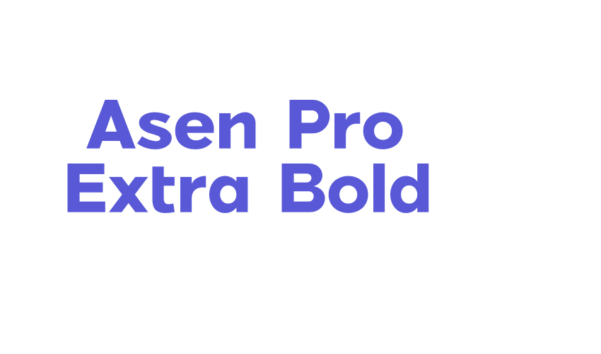 Asen Pro Extra Bold Font Download