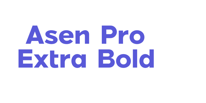 Asen Pro Extra Bold Font Download