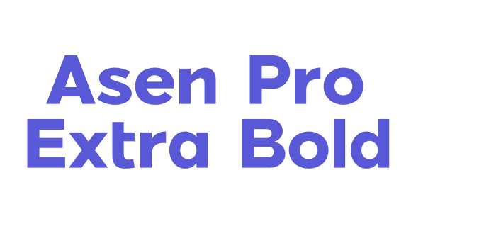 Asen Pro Extra Bold Font