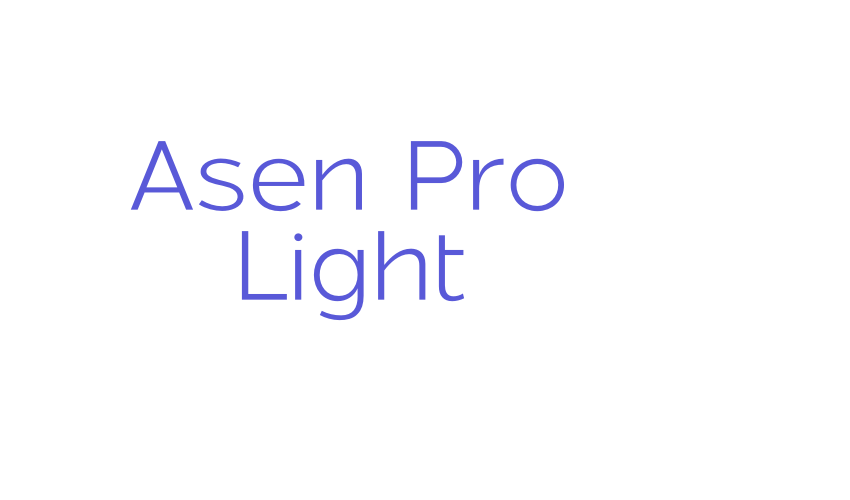 Asen Pro Light Font Download