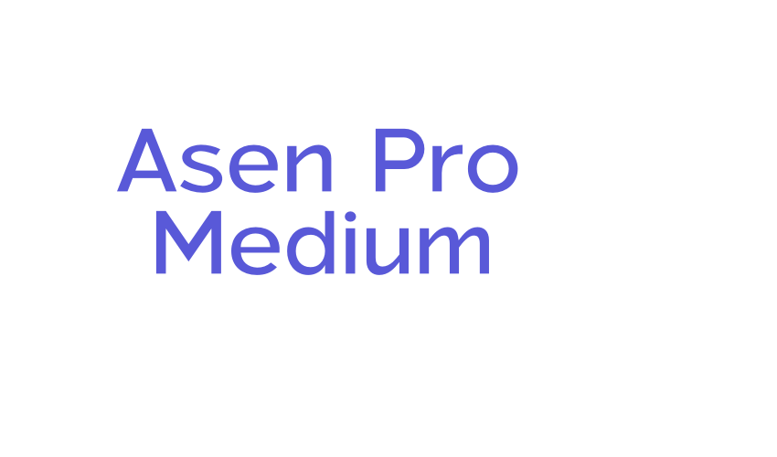 Asen Pro Medium Font Download