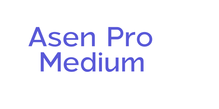 Asen Pro Medium Font Download