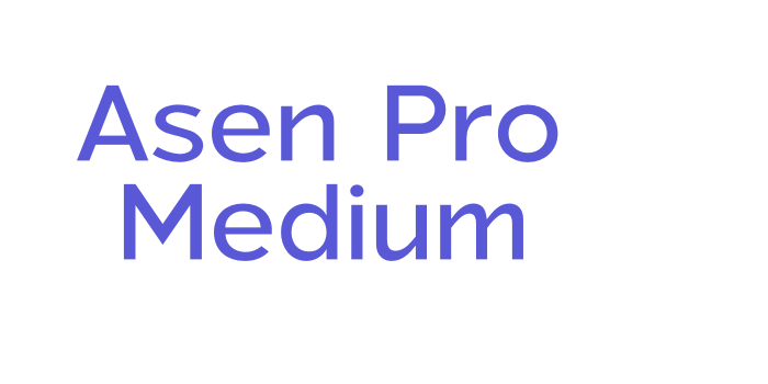 Asen Pro Medium Font