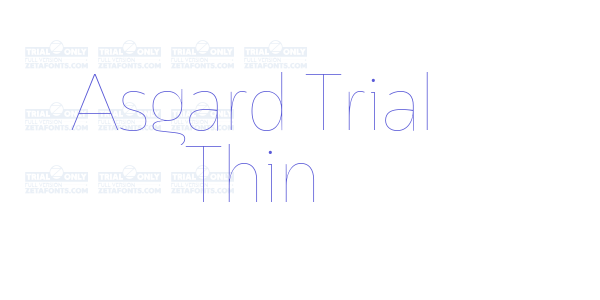 Asgard Trial Thin font