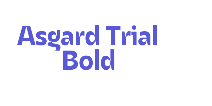 Asgard Trial Bold Font Download