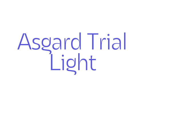 Asgard Trial Light Font