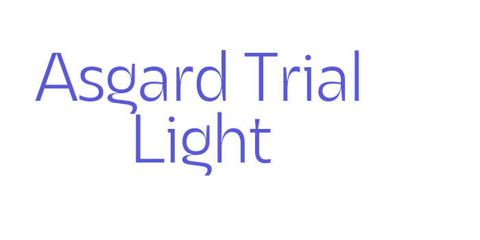 Asgard Trial Light Font