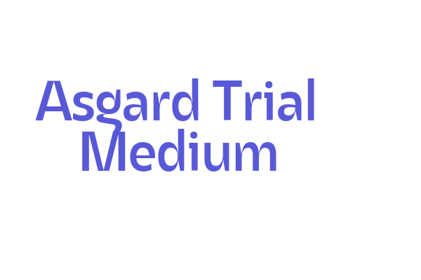 Asgard Trial Medium Font