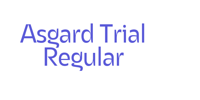 Asgard Trial Regular Font Download