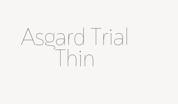 Asgard Trial Thin Font