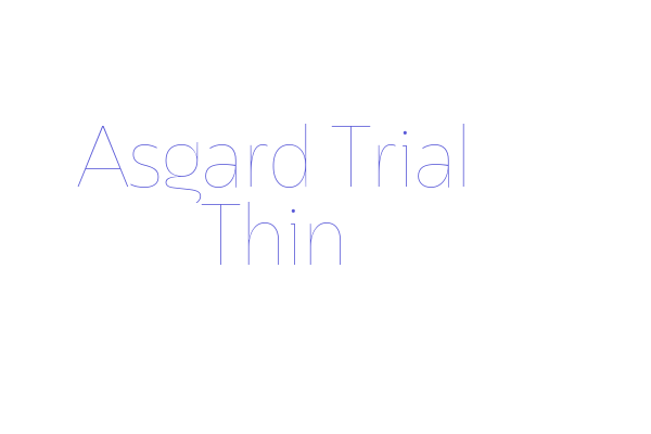 Asgard Trial Thin Font