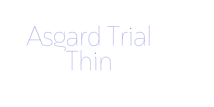 Download Asgard Trial Thin Font