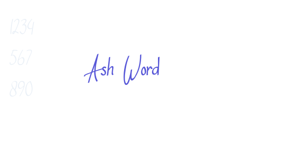 Ash Word font