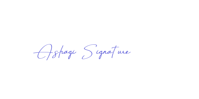 Ashagi Signature Font Download