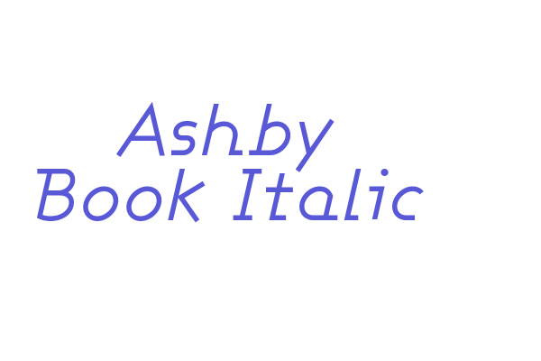 Ashby Book Italic Font