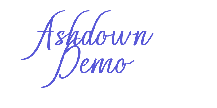 Ashdown Demo Font