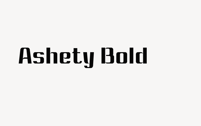 Ashety Bold Font