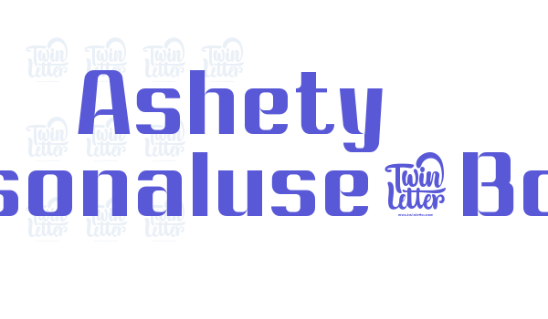 Ashety Personaluse-Bold font free